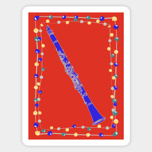 Christmas Clarinet Magnet